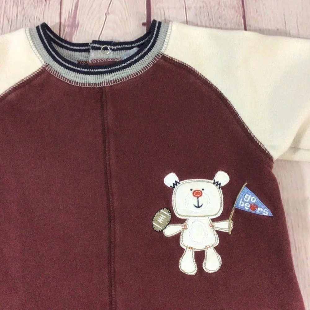 Carter’s Football Bear Long Sleeve Outfit - Size XL (12 Months)